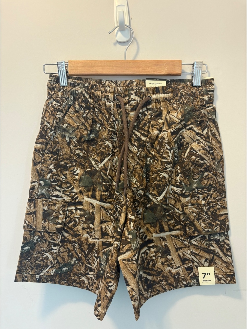 New No Boundaries Mossy Oak Camo Pull On Shorts Size XS 27 Mens